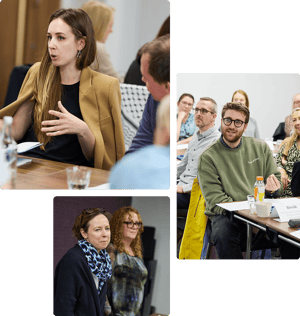 Attendess interacting at a workshop and management devleopment programme