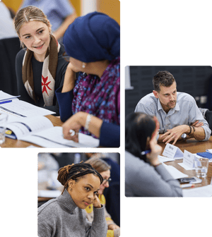 Attendees deep in thought at a Discover workshop