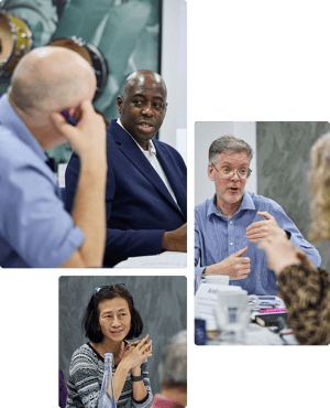 Attendees interacting at a Strengthify Discovery Workshop