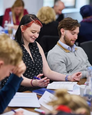 Higher Education attendees deep in discussion