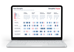 Strengthify Engage dasboard on a laptop